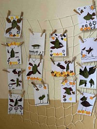 ŠD - tvoříme zvířátka z listí - obrázek číslo: 1