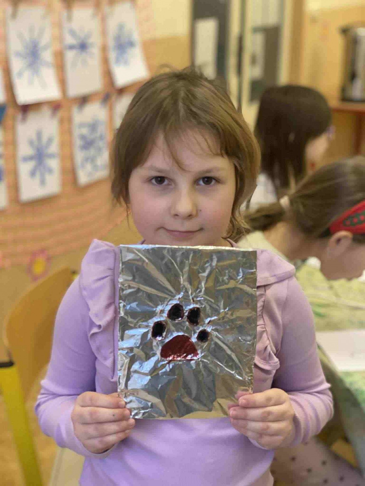 ŠD - stopy zvířat - alobal - obrázek: 3.jpg