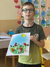 ŠD - kraslice - křída, tempera, krepák - obrázek číslo: 13